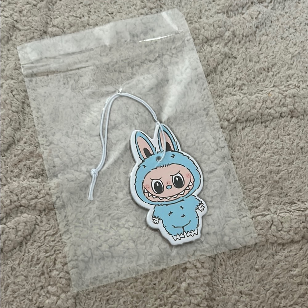 Labubu Kawaii Blue and White Bunny Keychain Accessory